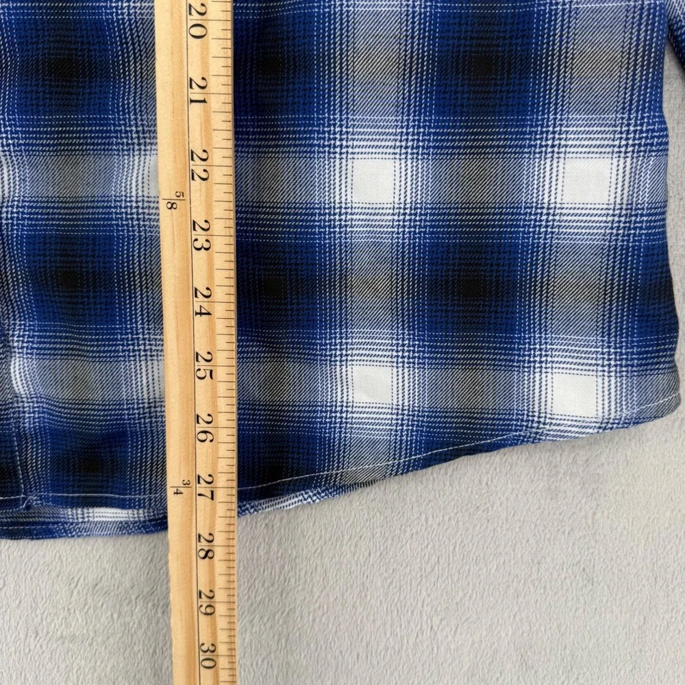 Dixxon Flannel Co x Dogtown Blue Plaid D-Tech Shirt Womens XL New With Tags - Picture 14 of 14